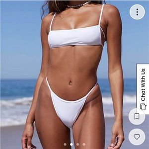 NWT Pacsun White Swim Bikini Bottoms